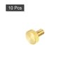 sourcing map Knurled Thumb Screws, M6x12mm Flat Brass Bolts Grip Knobs Fasteners for PC, Electronic, Mechanical 10Pcs