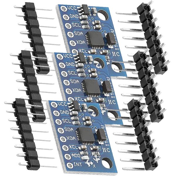 AZDelivery 3 x GY-521 Kompatibel mit MPU-6050 3-Achsen-Gyroskop und Beschleunigungssensor kompatibel mit Arduino und Raspberry Pi inklusive E-Book!