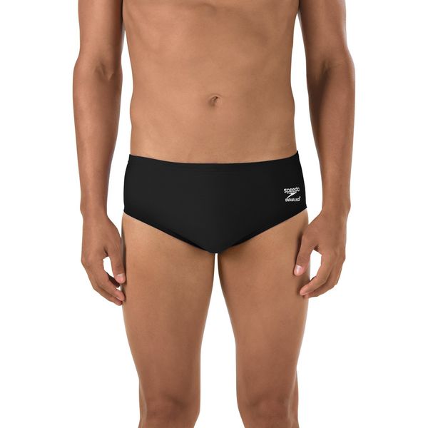 Speedo mens Brief Endurance+ Solid Adult Swimsuit, Speedo Black, 34 US