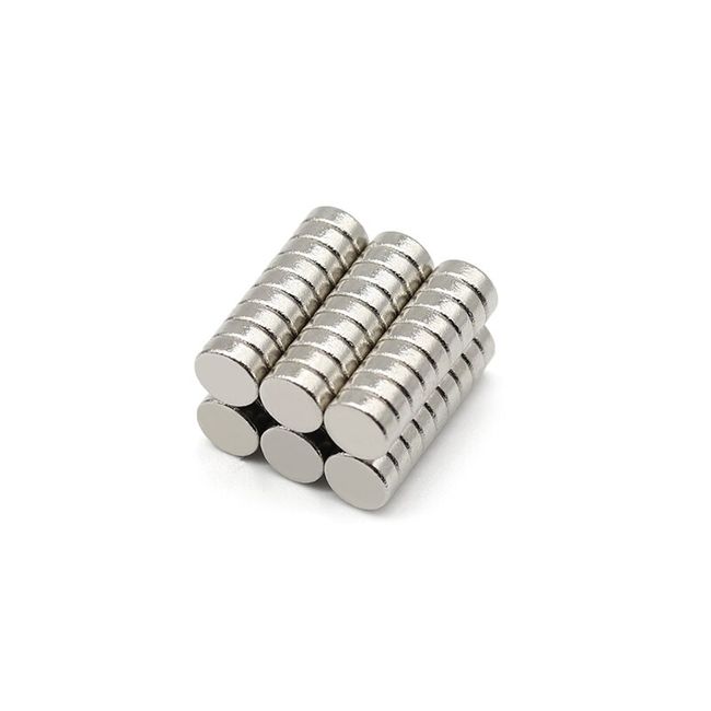 Small Magnets, 100 Pack Refrigerator Magnets 8x2mm Rare Earth