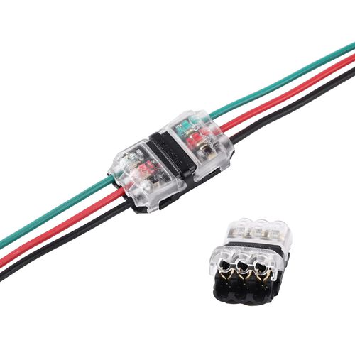 Low Voltage Wire Connectors, Quick Solderless Wire Splice Connectors, Wire Tap 20-24 Gauge Wire Connectors Splicer, 2 Way 3 Pins 12 Pack