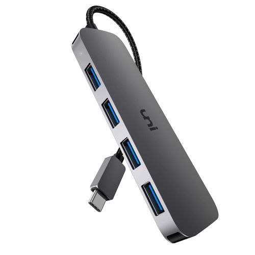 uni USB C Hub with 4-Port USB 3.0 Ultra Thin Aluminum Data Hub for MacBook Pro/Air, iPad Pro/Air, Dell XPS, Surface Book, iPhone 15 Series etc.