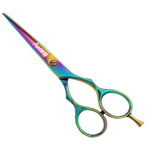 Awans Professional Friseur Hair Cutting Scissors, mit hochwertigem Edelstahl Sharp Razor Edge Feineinstellung Tension Screw Friseursalon Effilierschere 5,5" rosa.