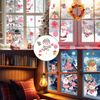 351 Pcs Christmas Window Stickers - 9 Sheets Xmas Reusable Large Decals