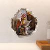 Dragon Sitting on Toilet - Wall Hole Sticker with 3D Effect