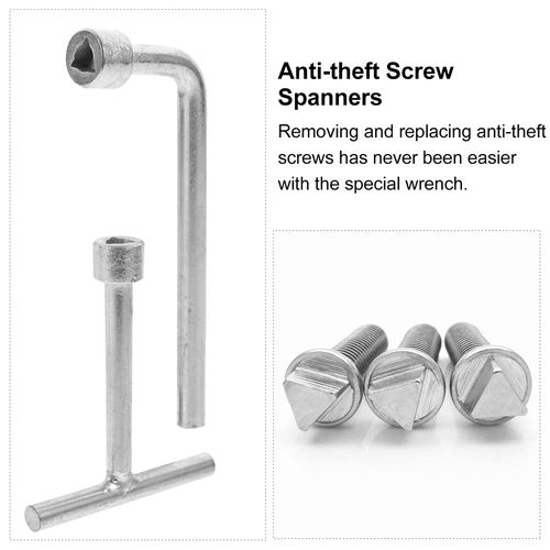 jojofuny 2pcs Triangular Head Bolt Triangle Head Spanners Anti- Screw Wrench Ratchet Socket Wrench Street Lamp Screw Wrench Hook Screw Bolts Special Wrench Stainless Steel Lamp Post Chassis