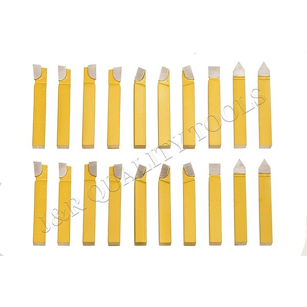 3/8" CARBIDE TIP TOOL BITS 20 PC SET LATHE TOOL & MILLING CUTTING TOOLS 