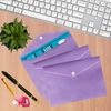 (𝐒𝐞𝐭 𝐨𝐟 𝟏𝟎) A5 Pastel Document Wallet Storage Folder A5 Stud Wallets Assorted Colours