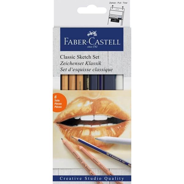 Faber-Castell Drawing 6-Piece Set, Classic