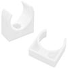 36-Pack Plastic Pipe Clamps – White Single Pipe Clips (25mm)
