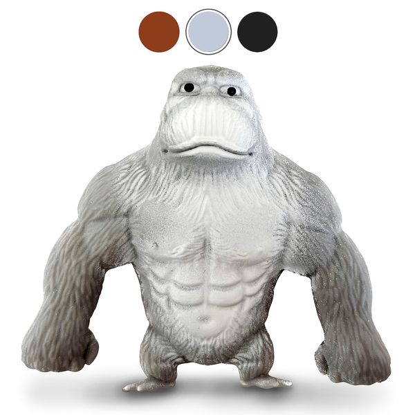 Stretchy Monkey World Toy Squishy Monkey Squishies (1-Pack) Splat Monkey Gorilla Toy Stretch Monkey Squishy Toys Stress Relief Toy Autism Sensory Toys for Autistic Children Party Favors (Grey)