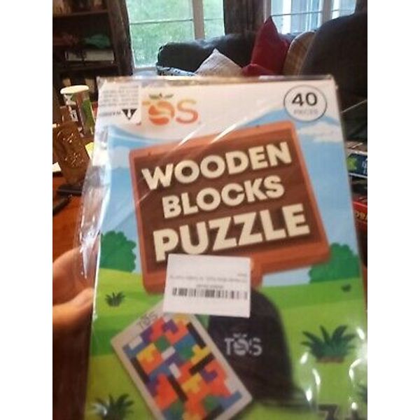 TOS Wooden Blocks Puzzle Brain Teasers Toy，Wooden blocks,Cube 40 pc.