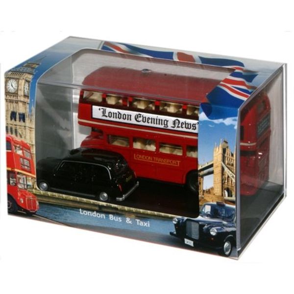 Oxford Diecast London Bus and Taxi Gift Pack Accurate Diecast Model