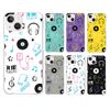 Smartphone Case Clear Case Hard Case Transparent Music Player Record 05: White iPhone15proMAX Compatible Case