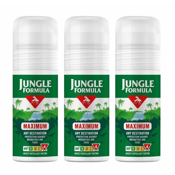 Jungle Formula Maximum Strength Insect Repellent Roll-On 50ml x 3 Packs