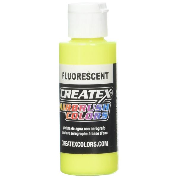 Darice CRE5405 Createx Airbrush Paint 2 oz, Fluorescent Yellow