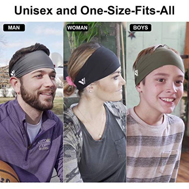 Athletic Mens Headband (4 Pack) - Lightweight Headbands For Men