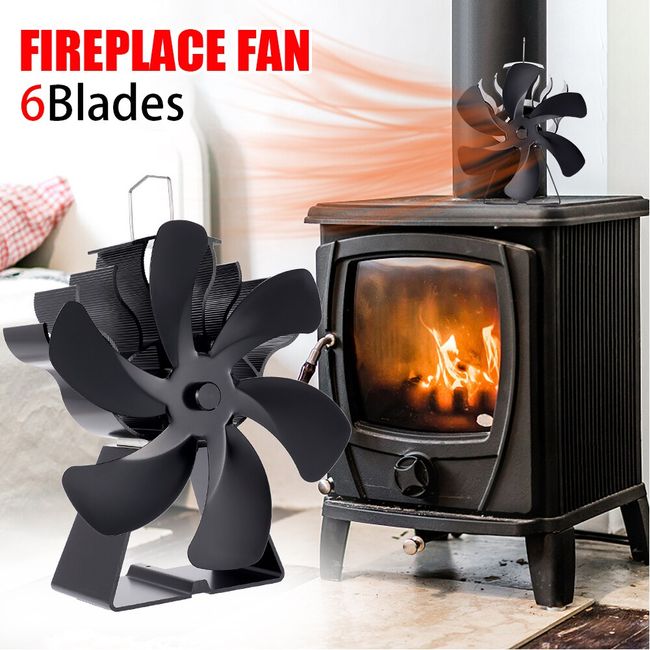 Wood Stove Fan, Fireplace Fan, Heat Powered Stove, Non Electric for Log  Burner/Burning/Wood Burner Stove, Quiet Motor, Circulating Warm Air Saving  Fan 