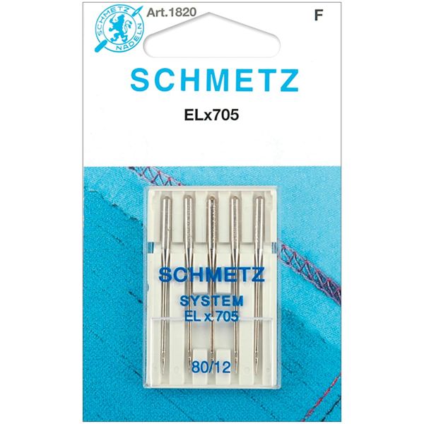 Euro-Notions ELx 705 Serger Needles, Size 12/80, 5/pkg