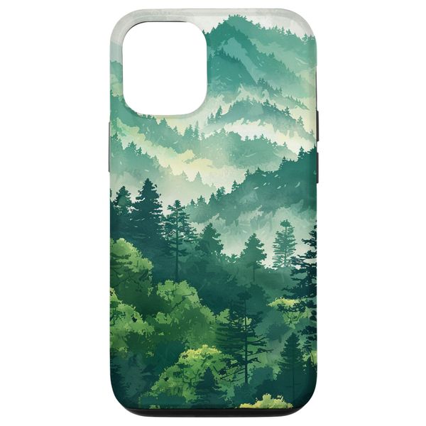 iPhone 12/12 Pro Green Mountain Pop Mount Socket Art Work Tree Woods Case