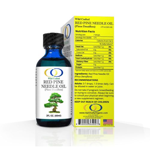 Optimally Organic Wild Crafted Red Pine Needle Oil - Daily Drops for Extreme Immune Support - BioActive Live Extract - 1290 Drops - 3 to 7 Drops Per Dose - Vegan Microbiome Cleanse - Longevity Oil