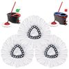 KLEEN HANDLER Microfibre Spin Mop Head Refills | Compatible with EasyWring 1-Tank System, White, Large