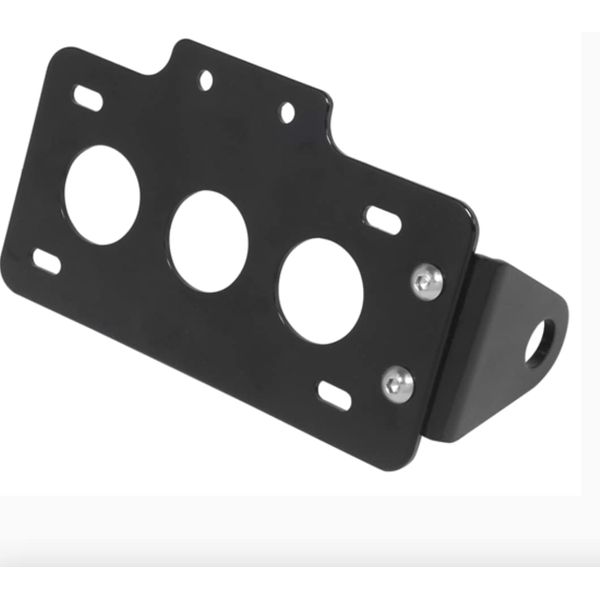 Universal Black Side Mount License Plate Bracket