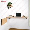 Highdecora Folding Shelf Bracket, 2 Pcs Heavy Duty Foldable Shelf Bracket Metal Wall Mounted Foldable Triangle Support Bracket for Table DIY Work Bench (Black, 8 inch)
