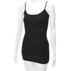 RT1002 Ladies Adjustable Spaghetti Strap Basic Long Cami Tank Top Black M