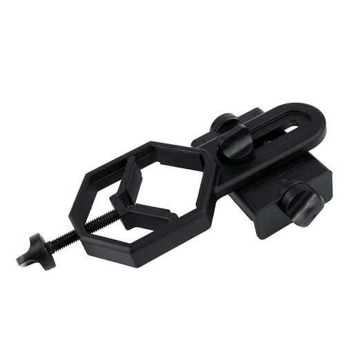 AccessoryBasics Binocular Spotting Scope Telescope Microscope Periscope Adapter Aluminum Mount for Smartphone iPhone 16 15 Pro Max Galaxy S23 S24 Pixel Plus Video Recording [Includes Remote]