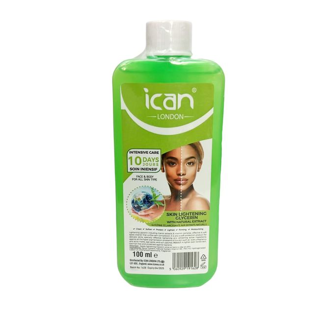 ican London Natural Extract Skin Lightening Glycerine 100ml