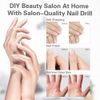TOUCHBeauty Manicure Pedicure Nail Files Set, Manicure Drill Set, 5 in 1 Portable Nail File Drill System for Salon-Quality Care of Hands and Feet at Home, Battery PoweredAG-1335C (Gold)