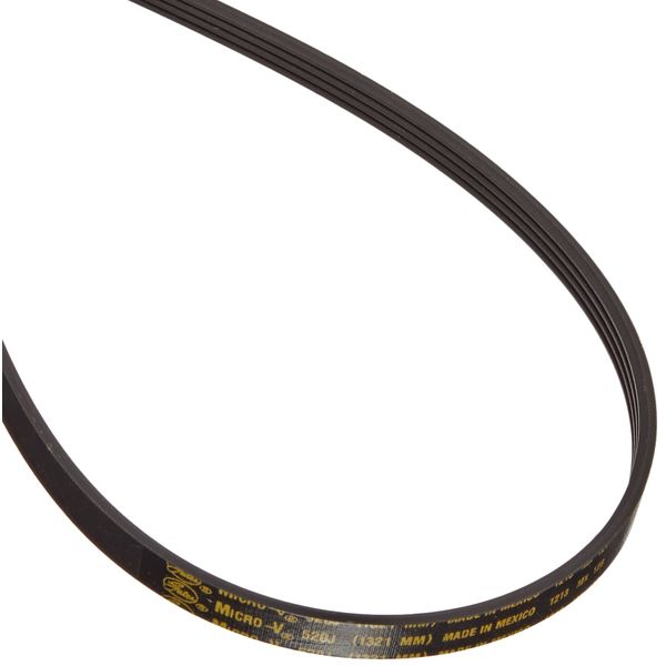 Gates 520J4 Micro-V Belt, J Section, 520J Size, 52" Length, 3/8" Width, 4 Rib