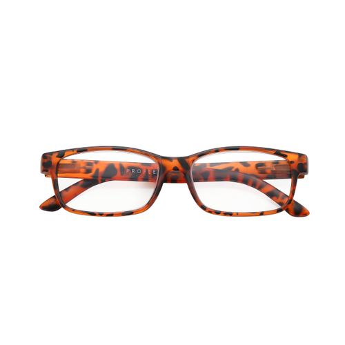 PROFLEX Safari Reading Glasses - anti-headache, BluOptix blue light blocking, spring hinges, tough impact & scratch resistant, unisex (mens + womens), stylish (TS; +2.0)