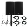 Mackie Thump15A Powered Loudspeakers (Pair) with Speaker Stands and Bag, Cables