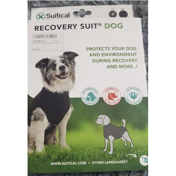 Suitical Recovery Suit Dog, Small , Black