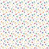 Red Yellow Blue Green White Colourful Confetti Pattern Print Chocolate Transfer Sheet A4 Size (2 Sheets)