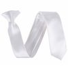 Slim 2" Satin Solid Colour Plain Safety Clip On Tie (White)