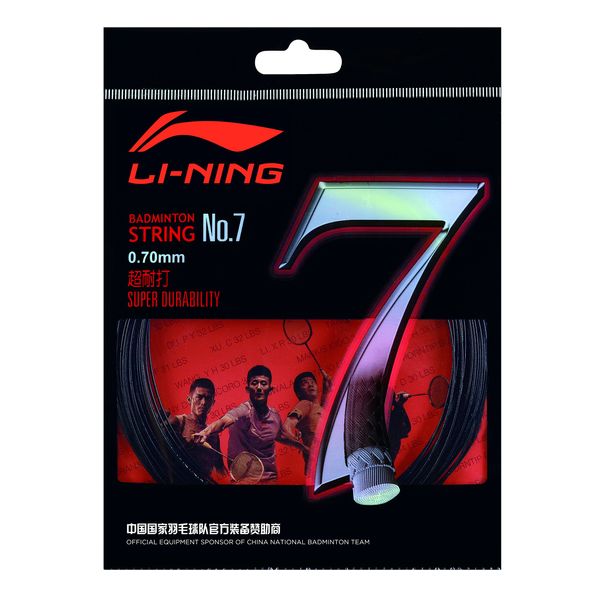 LI-NING Badminton Racket String No. 7 Black