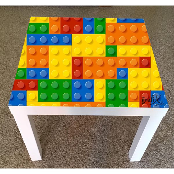 the grafix studio Brick Blocks Vinyl Sticker Suitable For ikea lack Table/Coffee table lk5