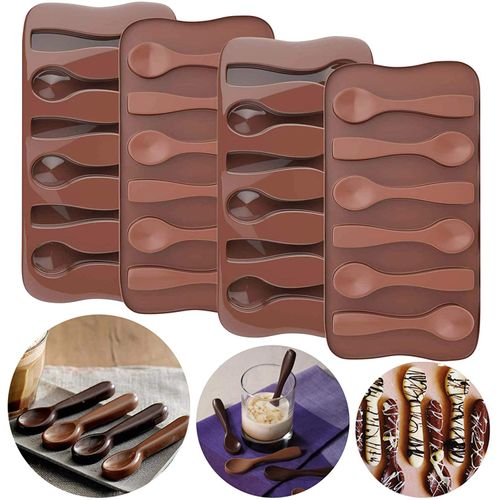 Palksky Hot Chocolate Spoon Molds - Candy Cane & Peppermint Silicone Molds for Hot Cocoa & Coffee