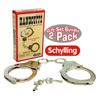 Schylling Classic Metal Handcuffs & Law Man Sheriff's Badge Gift Set Bundle - 2 Pack