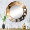 DesignQ Abstract Fluidity Brown Cream Elegance Vanity Mirror Bathroom Wall Mirrors