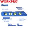WORKPRO 8-Inch Magnetic Torpedo Level Aluminum Alloy Construction 4 Bubble Vials