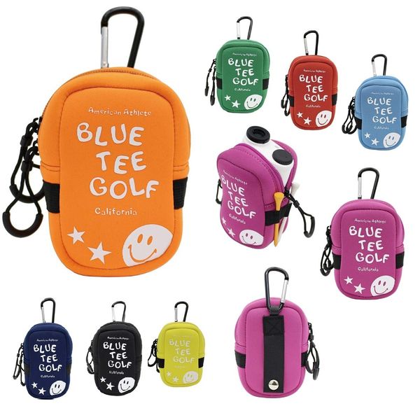 Blue Tea Golf Stretch Multi-functional Pouch AC009 [Can Store Ball Distance Measuring Devices♪] (Orange)