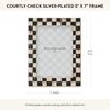 MACKENZIE-CHILDS Courtly Check Silver Plated 5" x 7" Frame