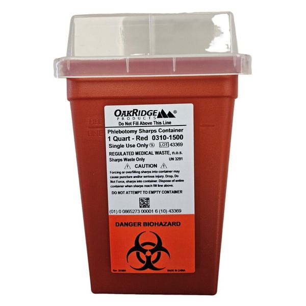OakRidge SHARPS Container 1 Quart