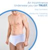 Wearever Maximum Absorbency (650ml) Men's Maximum Brief (2X, White)