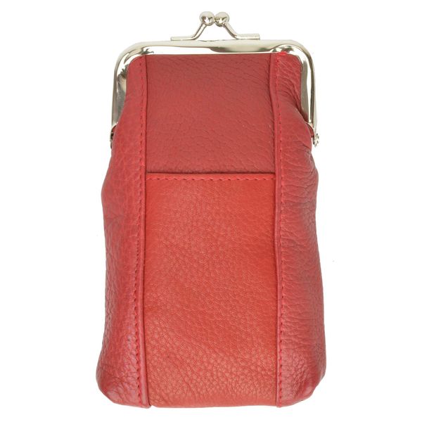 Leather Cigarette Case Pack Holder Regular or 100's Lighter Pocket (Red)