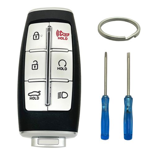 Smart Key Fob Shell Case Fits for Hyundai Genesis GV80 GV90 G70 G80 G90 GV70 Keyless Entry Car Remote Cover (6 Button B)